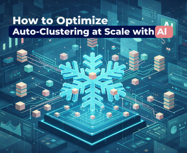 AI-driven Snowflake auto-clustering optimization at scale, showing how intelligent clustering improves query performance, reduces compute costs, and optimizes micro-partition pruning.