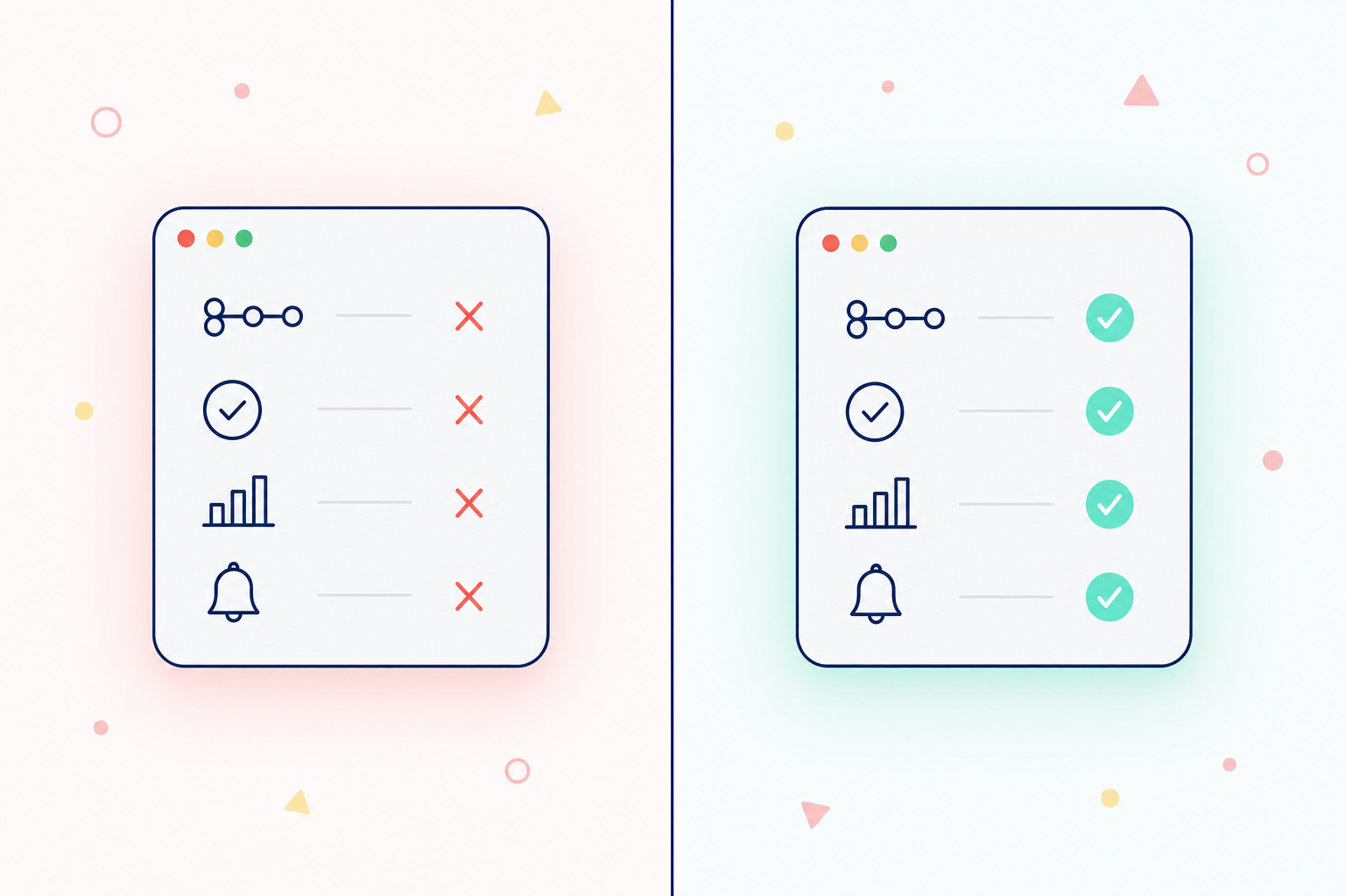 Side-by-side UI card comparison showing incomplete cost visibility from traditional monitoring tools on the left versus full Snowflake cost attribution and anomaly detection from Seemore on the rightSide-by-side UI card comparison showing incomplete cost visibility from traditional monitoring tools on the left versus full Snowflake cost attribution and anomaly detection from Seemore on the right
