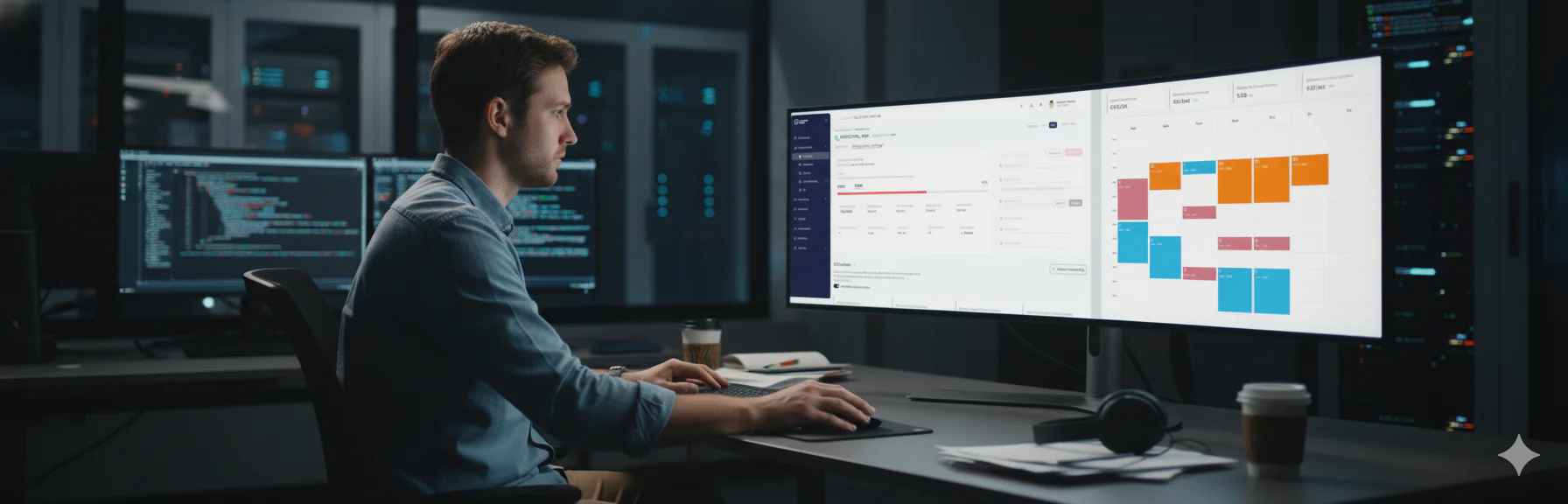 data engineer monitoring Cortex AI workloads on dashboard with cost-saving insights from Seemore.